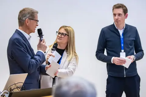 Interviewrunde auf der Alley-Oop-Bühne