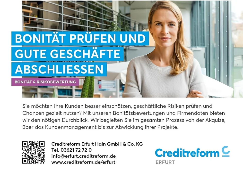 Anzeige Creditreform Erfurt