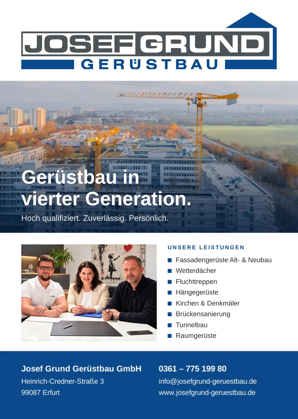 Anzeige Josef Grund Gerüstbau